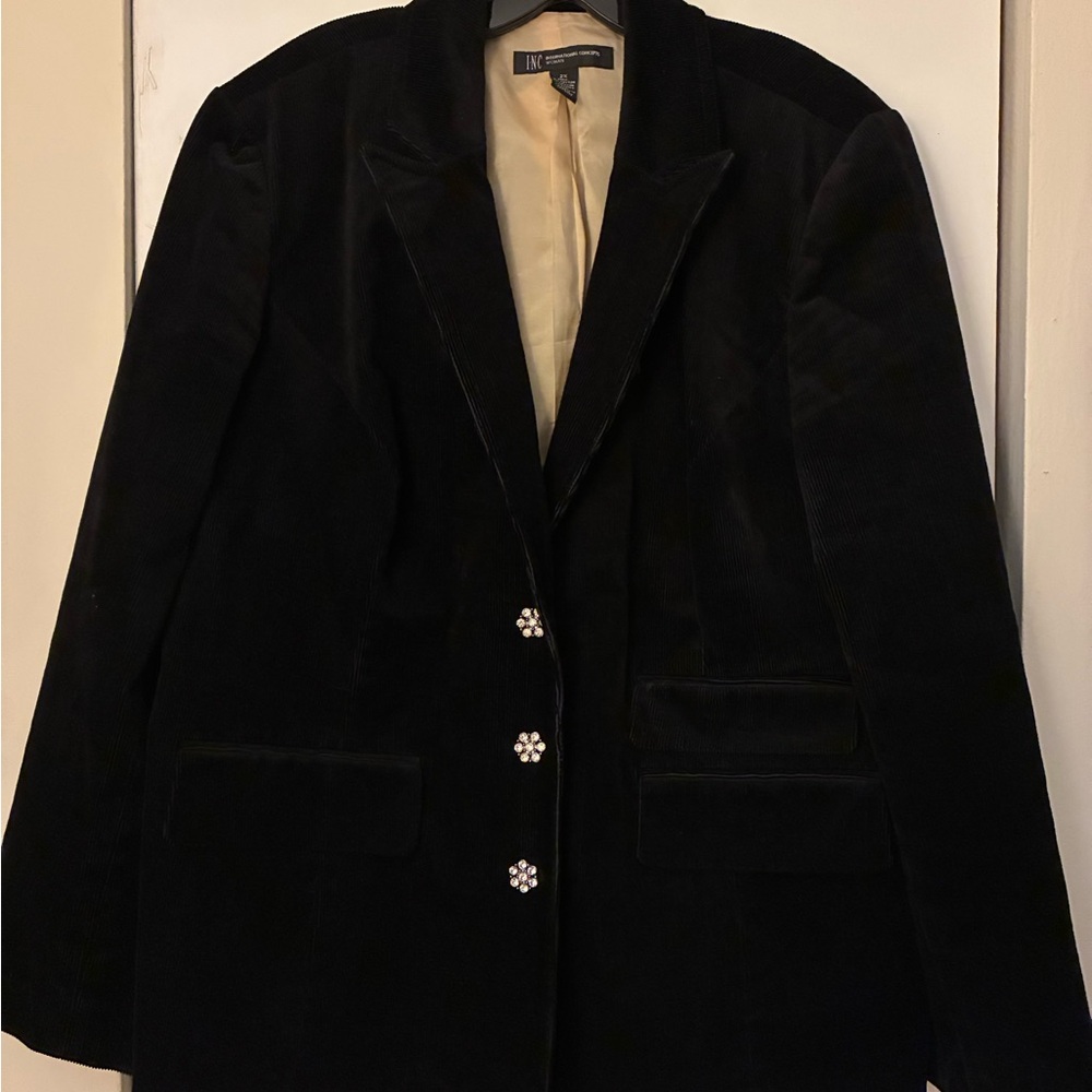 International Concepts (INC) Elegant Black fine corduroy Women's Jacket